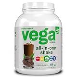 Vega Organic All-in-One Vegan Protein Powder, Chocolate - Superfood Ingredients, Vitamins for Immunity Support, Keto Friendly, Pea Protein for Women & Men, 61.8 Oz (Packaging May Vary)