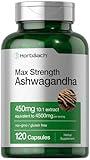 Horbäach Ashwagandha Supplement | Max Strength | 120 Capsules | Non-GMO, Gluten Free