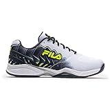 Fila Mens Volley Zone Pbf Sneaker, Wht/Blk/Sfty, 8.5