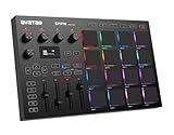 HXW EMP16 MIDI Pad Controller Beat Maker Machine With Bluetooth, 16 RGB Velocity Sensitive Beat Pads, 16 Level, Full/Half Level, OLED Display, MIDI In/Out