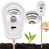 Aenncci Soil Test Kit 3-in-1, Soil Moisture Meter, Soil PH Meter, Fertility Soil Tester, Soil Tester for Garden, Lawn, Farm, Outdoor & Indoor Use (White)