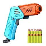 DART ZONE Max Solo Pro Foam Dart Blaster Pistol – 120 FPS Single-Shot Foam Dart Blaster for Adults – Mini Foam Blaster for Ages 14+ with 1 Dart Capacity, Quick Fold Action & 10 Darts – 120 ft Range