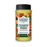 Farmer Foodie | Italian Herb | Vegan Dairy-Free Cashew Parmesan Cheese Alternative | Grated | Gluten-Free | 3.5 oz Jar with Pour & Sprinkle Cap