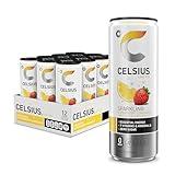 CELSIUS Sparkling Strawberry Lemonade, Functional Essential Energy Drink, 12 Fl Oz (Pack of 12)