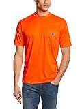 Carhartt Men's High-Visibility Force Relaxed Fit Lightweight Color Enhanced Short-Sleeve Pocket T-Shirt , Brite Orange, Large