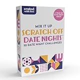 Mix It Up Scratch Off Date Night Ideas Deck - 52 Couples Dates, Challenges, Easy to Plan Adventures, Gift Idea for Newlyweds, Bridal Shower, Wedding, Boyfriend, Girlfriend, Mini Stocking Stuffer