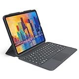 ZAGG - Pro Keys Wireless Keyboard with Trackpad and Detachable Case - Compatible with The Apple iPad 9th Gen 10.2", iPad 10.2" Pro - Charcoal