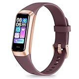 Zeacool Fitness Tracker with 24/7 Heart Rate, Blood Oxygen Blood Pressure Sleep Monitor, Activity Trackers 5 ATM Waterproof,Step Calorie Counter Pedometer Health Smart Watch for Women Men(Bordeaux)