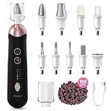 Professional Manicure Pedicure Kit, 9 in 1 Cordless Nail Drill with 100 pcs Nail Drill Bits Sanding Bands, Nail Grinder for Human, 5 Speeds Electric Nail Drill, Nail Dremel Kit for Home and Salon Use