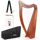 Harp, Lotkey 19 Strings Lyre Harp for Beginner Adult with Gig Bag Tuning Wrench Strap (No Spare Strings)