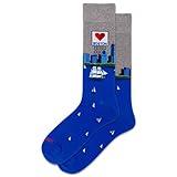 Hot Sox Men's Boston Crew Socks 1 Pair, Grey Heather, Men's Shoe 10-13