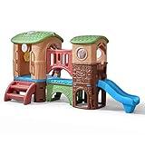 Step2 Clubhouse Climber Playset for Kids, Ages 2 –6 Years Old, Two Toddler Slides and Climbing Wall, Play Gym with Elevated Playhouse, Kids Outdoor Playground sets for Backyards