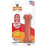 Nylabone Power Chew Classic Bone Chew Toy for Dogs, Durable Dog Toys for Aggressive Chewers, Bacon Flavor, X-Small/Petite - Up to 15 lbs. (1 Count)