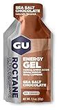 GU Energy Roctane Ultra Endurance Energy Gel, Vegan, Gluten-Free, Kosher, and Dairy-Free On-The-Go Sports Nutrition for Running, Biking, Hiking or Skiing, Sea Salt Chocolate, 24-Count