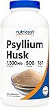 Nutricost Psyllium Husk 1500mg Per Serving, 500 Capsules - Non-GMO & Gluten Free