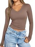 Trendy Queen Womens Fall Fashion 2024 Fall Fashion Fall Outfits Fall Clothes for Women Trendy Crop Tops Slim Fitted Y2K Tops