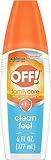 OFF! FamilyCare Clean Feel Insect & Mosquito Spritz, Bug Spray 6 oz