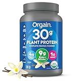 Orgain Organic 30g Vegan Protein Powder, Vanilla, 9g EAAs + BCAAs, Plant Protein, 4g Prebiotic + Fiber, 1g Sugar, Pre-Workout, Muscle Support + Recovery - 2.01lb (Packaging May Vary)