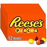 REESE'S PIECES Peanut Butter in a Crunchy Shell, Halloween Candy Boxes, 4 oz (12 Count)