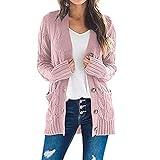 Black of Friday Deals 2023 Purses Women's Cardigan Chunky Open Front Button Sweaters with Pockets Loose Slouchy Oversized Fall Outerwear Coat Women's Cardigans Pink 5X