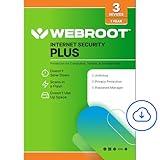 Webroot Internet Security Plus | Antivirus Software 2024 | 3 Device | 1 Year Download for PC/Mac/Chromebook/Android/IOS + Password Manager