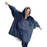 THE COMFY Original | Oversized Microfiber & Sherpa Wearable Blanket, Seen On Shark Tank, One Size Fits All (Blue)