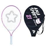 AMA SPORT Kids Tennis Racket for Junior Toddlers Starter Kit 21" Pink for Girl with Shoulder Strap Bag (Baby Pink, 21)