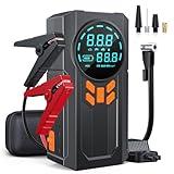 Jump Starter with Air Compressor, 3000A 150PSI Battery Jumper Starter Portable (9.0 Gas/8.0L Diesel), 12V Jump Box Car Battery Jump Starter with Smart Jumper Cables, 3 Modes Flashlight, LCD Display