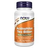 NOW Foods Supplements, Acidophilus, Two Billion, Strain Verified, Healthy Intestinal Flora*, 100 Veg Capsules