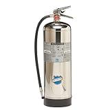 Buckeye 50000 Stainless Steel Water Pressurized Hand Held Fire Extinguisher with Wall Hook, 2.5 Gallon Agent Capacity, 7" Diameter x 9" Width x 24-1/2" Height