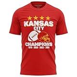 Kansas City Champions 2024 Mens T Shirt, Kansas Shirts for Men, Football Game Day Winners Top Red