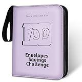 RONMONG 100 Envelope Challenge Binder, 2024 Upgrade 100 Envelopes Money Saving Challenge, Savings Challenges Book with Challenge Tracker to Save $5,050