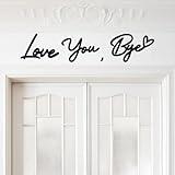 Ahzemepinyo Love You Bye Wood Signs Love You Bye Wall Decor Home Boho Decor Entryway Wall Sign Decor Express Love and Warm for Your Family Lovers Wall Art Gift for Home