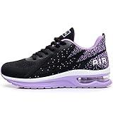 GANNOU Women's Air Athletic Running Shoes Fashion Sport Gym Jogging Tennis Fitness Sneaker Purple 8 B(M) US