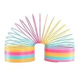 Just Play Extreme Rainbow Slinky®, Large Plastic Fidget Toy, 9-inch Tall, 7-inch Wide, Retro Spring Toy, Kids Toys for Ages 5 Up