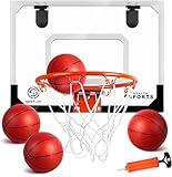 Pro Room Basketball Hoop Over The Door - Wall Mounted Basketball Hoop Set with Complete Accessories - Indoor Basketball Hoop for Kids & Adults