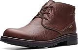 Clarks Men's Morris Peak Waterproof Chukka Boot, Brown Tumbled Leather, 10