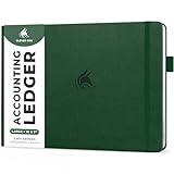 Clever Fox Accounting Ledger Book Horizontal – Columnar Journal & Money Expense Log for Small Business & Personal Bookkeeping,10x7″ (Dark Green)