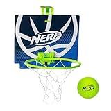 Nerf Mini Over The Door Basketball Hoop - Nerfoop Indoor Basketball Hoop for Kids - Toy Door Basketball Hoop + Mini Foam Basketball Game Set - Perfect for Bedroom Indoor Basketball - Green