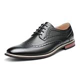 Bruno HOMME MODA ITALY PRINCE Men's Classic Modern Oxford Wingtip Lace Dress Shoes,PRINCE-3-BLACK,11 D(M) US