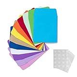 120 Pieces Small Envelopes Library Card Non-Adhesive Packets Envelopes with 120 Pieces Adhesive Double Sided Glue Points for School, Library, Office Task Trackers and Gift Tag (Pocket Envelopes)