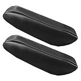 FH Group Premium Faux Leather Black Armrest Cover Semi-Universal Fit, One Pair, Set of 2 Black