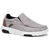 Women's Orthopedic Slip-On Loafers Walking Shoes for Supportive: Casual Durable Plantar Fasciitis Walking Shoes for Pronation, Breathable Cushion Shoes with Rubber Sole Dark Grey Size 7