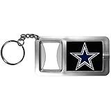 NFL Siskiyou Sports Fan Shop Dallas Cowboys Flashlight Key Chain with Bottle Opener One Size Black