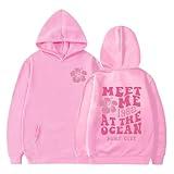 Oversized Hoodies for Teen Girls Preppy Graphic Hoodies for Teen Girls Drop Shoulder Palm Puff Fleece Hooded Retro Comfy Sweatshirt with Pocket 11-12 Years deal of the day prime1 Pink