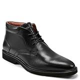 Rockport Men's Flynn Chukka Boot, Black Leather, 9.5 X-Wide