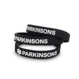 3 Pack - Parkinsons Disease Medical Alert ID Silicone Wristband Bracelet by Medicaband