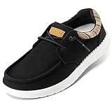 STQ Business Casual Shoes for Women with Arch Support Women's Boat Summer Orthopedic Shoes for Travel and Business Black US 8