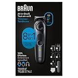 Braun All-in-One Style Kit Series 5 5471, 8-in-1 Trimmer for Men with Beard Trimmer, Body Trimmer for Manscaping, Hair Clippers & More, Ultra-Sharp Blade, 40 Length Settings, Waterproof