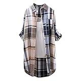 My Orders, Friday Black Deals 2024 Womens Clothes, Lighting Deal, Cardigan for Women 2024 Plaid Print Tunic Tops Fall Fashion Plus Size Open Front Roll Up Sleeve Button Down Shirts Khaki-b